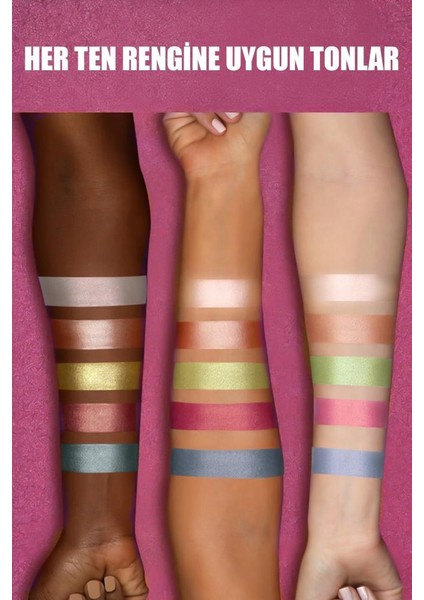 5 Renkli Vücut Simi Seti Toz Aydınlatıcı 5 Renk ile Kolay Uygulama Hacim 60 g modelleri