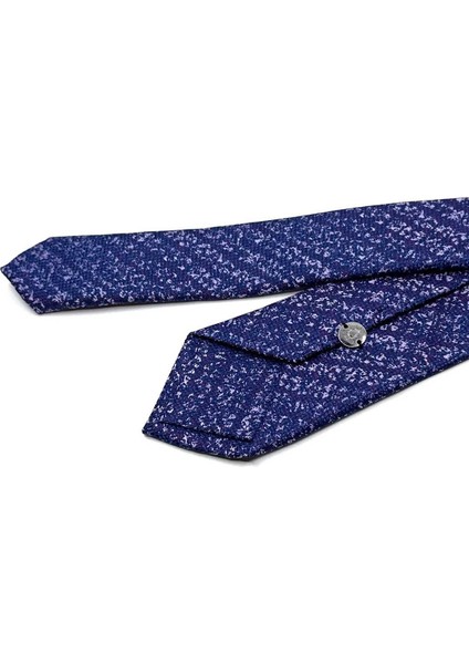 Mor - Lacivert Kum Desen Slim Kravat SK8022