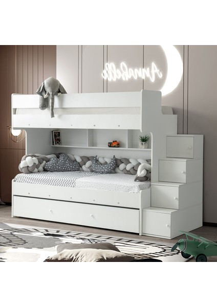 Safir Yavrulu Ranza Beyaz Çelik Destekli Tamamı MDF