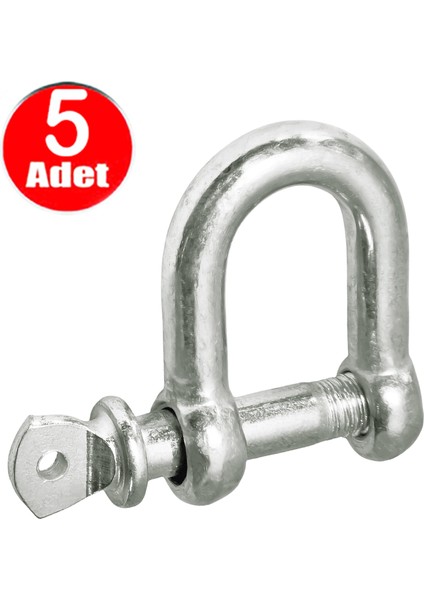 Salıncak 12MM Zincir Kilidi U Mapa Vidalı Bağlantı -5 Adet