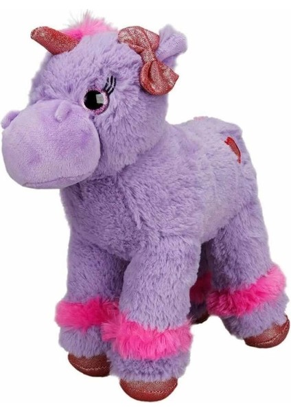 1511 Unicorn Renkli Peluş At 28 cm