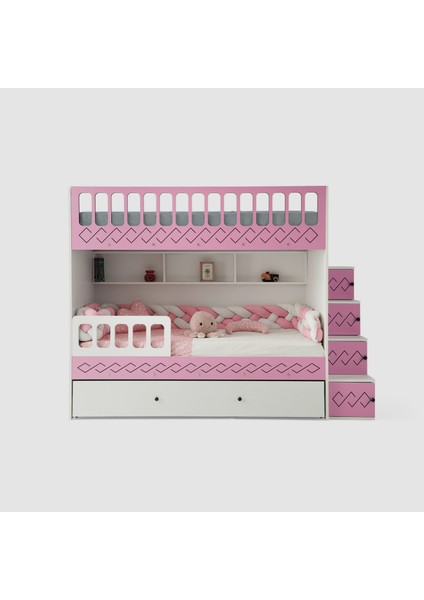 Trio Yavrulu Ranza Pembe&beyaz Çelik Destekli modelleri