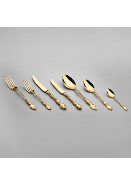 Adriana Titanium 12 Kişilik 89 Parça Deri Kutulu Çatal Kaşık Bıçak Takımı