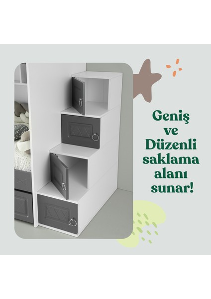 Zümrüt Yavrulu Ranza Antrasit & Beyaz Çelik Destekli Membran Kaplama Tamamı MDF fırsatları