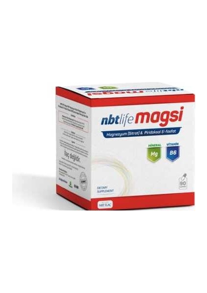 Magsı 90 Kapsül Magnezyum Sitrat Piridoksal 5 Fosfat