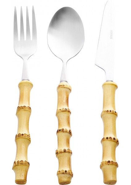 Bamboo Garden 6 Kişilik 18 Parça Çatal Kaşık Bıçak Seti