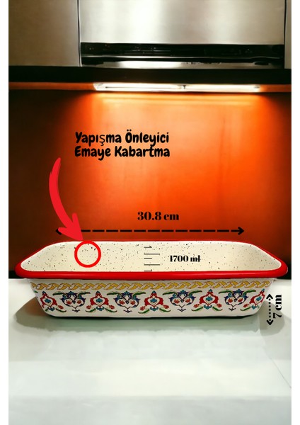 30/13 Emaye Baton Kek Ekmek Kalıbı 1,7lt Fırın, Pişirme, Pasta, Çeyiz, fiyatları