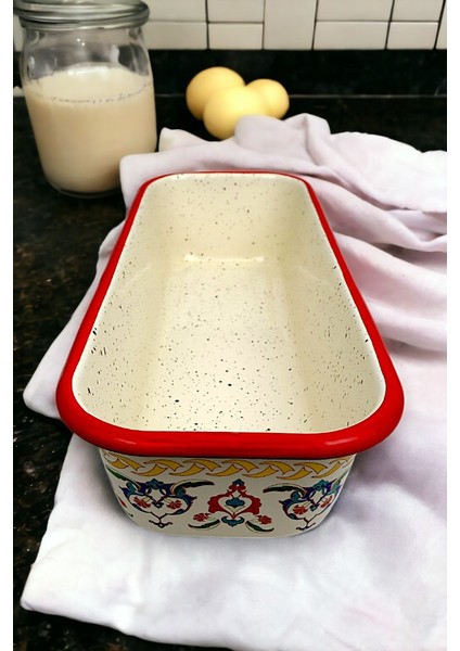 30/13 Emaye Baton Kek Ekmek Kalıbı 1,7lt Fırın, Pişirme, Pasta, Çeyiz, modelleri