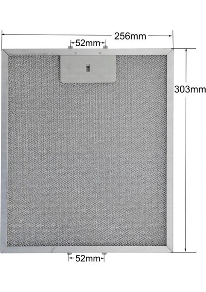 2 Adet 129730001 Davlumbaz Filtresi, 303×256 Mm, Metal Yağ Filtresi , ADV5160, CWB6410, P27RAV