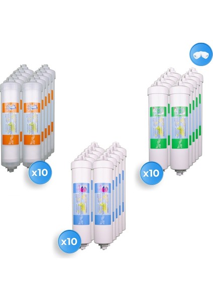 Su Arıtma Cihazı Premium Inline Ön Filtre Set 10 Takım