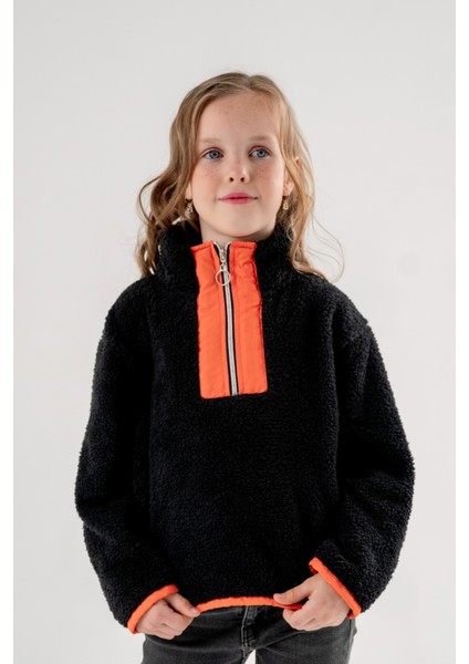 Garnili Peluş Kız Çocuk Sweat 4523