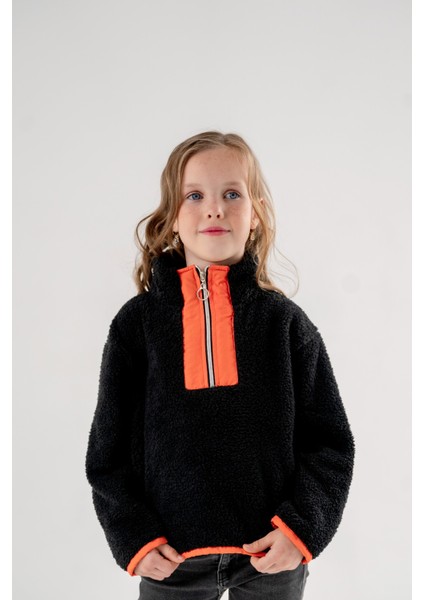 Garnili Peluş Kız Çocuk Sweat 4523 modelleri