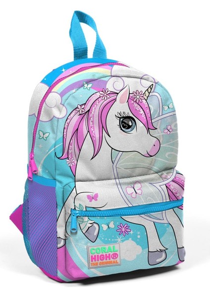 Kids Mavi Neon Pembe Iki Bölmeli Anaokul Sırt Çantası 23511