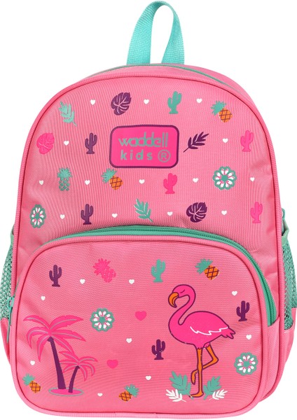 Pembe Flamingo Desenli Anaokulu Kreş Sırt Çantası 24102
