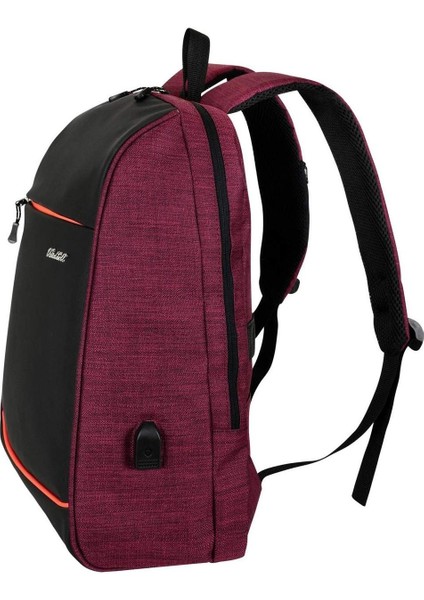 Bordo Smart Bag Gizli USB Şarj Girişli Akıllı Sırt Çantası (3050)