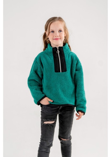 Garnili Peluş Kız Çocuk Sweat 4523