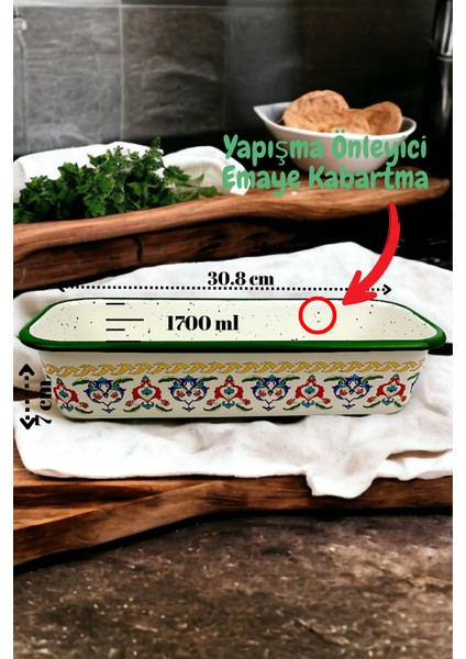 30/13 Emaye Baton Kek Ekmek Kalıbı 1,7lt Fırın, Pişirme, Pasta, Çeyiz, fiyatları