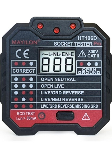 Mayılon HT106D Priz Test Cihazı