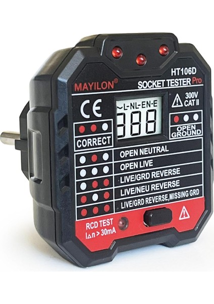 Mayılon HT106D Priz Test Cihazı