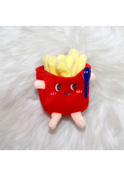 Sevimli Patates Kızartması Kolye Hamburger Topuzu Peluş Çanta Bebek Bebek Peluş Oyuncak (Yurt Dışından)
