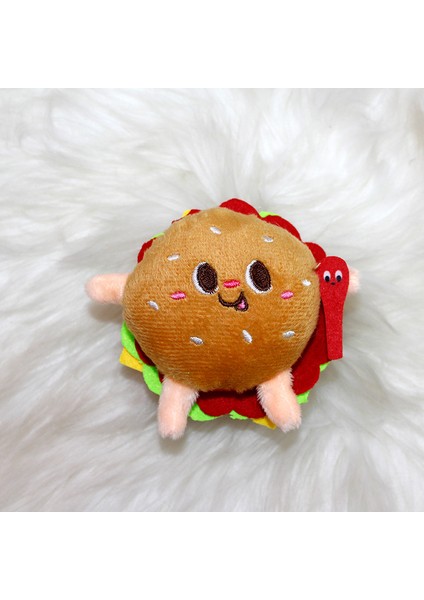 Sevimli Patates Kızartması Kolye Hamburger Topuzu Peluş Çanta Bebek Bebek Peluş Oyuncak (Yurt Dışından)