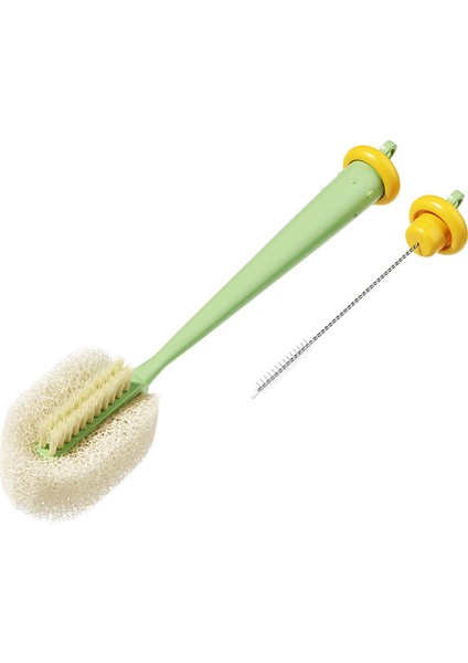 Üçü Bir Arada Şişe Fırçası Ev Uzun Saplı Su Bardağı Temizleme Fırçası Bardak Artefakt Çok Fonksiyonlu Pipetli Bardak Kapağı Temizleme Fırçası (Yurt Dışından)