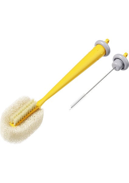 Üçü Bir Arada Şişe Fırçası Ev Uzun Saplı Su Bardağı Temizleme Fırçası Bardak Artefakt Çok Fonksiyonlu Pipetli Bardak Kapağı Temizleme Fırçası (Yurt Dışından)