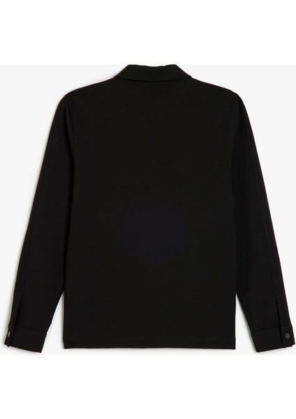 Uzun Kollu Pamuk Karışımlı Fermuarlı Sweatshirt fiyatları