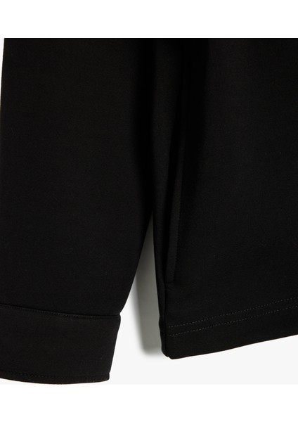 Uzun Kollu Pamuk Karışımlı Fermuarlı Sweatshirt modelleri