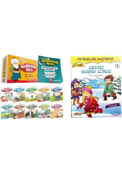 1 ve 2. Sınıflar İçin Bizim Nasreddin Hoca Hikaye Serisi ve Değerler Hazinesi Serisi