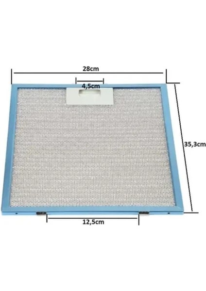 2 Adet 280X350 mm Iyi Kalite Alüminyum Davlumbaz Yağ Filtresi Alt Tırnak 12,5 Cm, Üst Tırnak Arası 4,5 cm A7