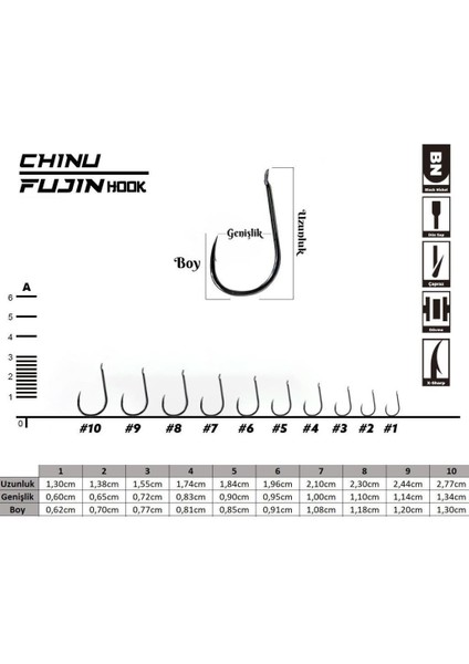 Chinu Çapraz Deliksiz Olta Kancası fiyatları