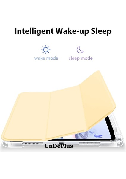 Apple iPad Pro 12.9 3./4./5./6. Nesil Kılıf Kalem Bölmeli Akrilik Şeffaf Ayrılabilir Case 2018-2022