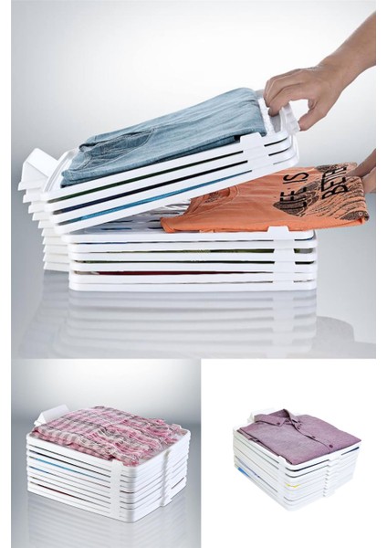 5 Adet Plastik T-Shirt Düzenleyici, Gömlek,elbise,dolap Organizer