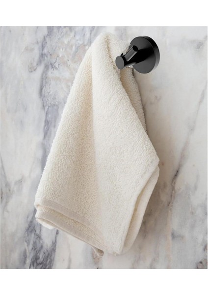 Metal Çatal Siyah Yapışkanlı Askılık Kapı Arkası Bornoz Askılığı Mutfak Askı Banyo Askılık