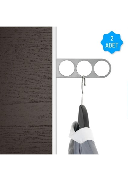Kıyafet Askısı Metal Metal Elbise Askısı Kıyafet Askılığı 3 Bölmeli Dayanıklı Kıyafet Askı 2 Adet fırsatları