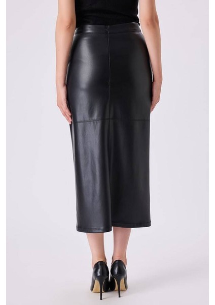 Lara Yırtmaç Detaylı Kadın Deri Etek 342113013 fırsatları