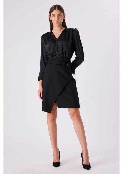 Asimetrik Kesim Kadın Kalem Etek 342113007