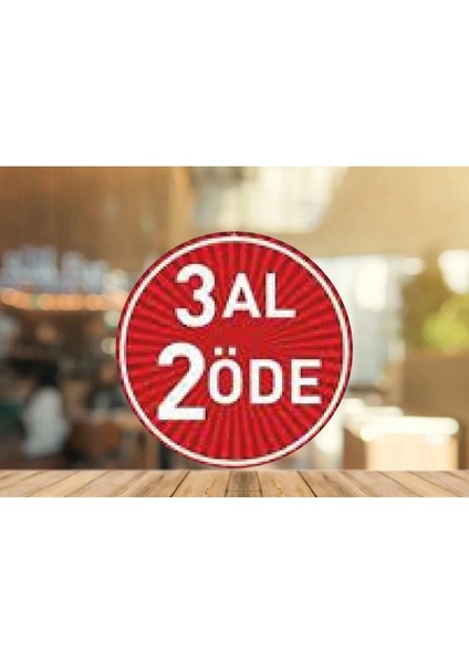 3 Al 2 Öde Yazılı Çift Yön Baskılı Dönkart