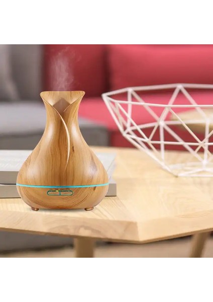 Uzaktan Kumandalı 550 ml Aroma Difüzörü Ultrasonik Hava Nemlendirici 7 Renk LED