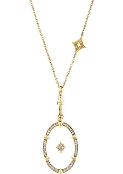 0.44 Karat Pırlanta Cam Kolye