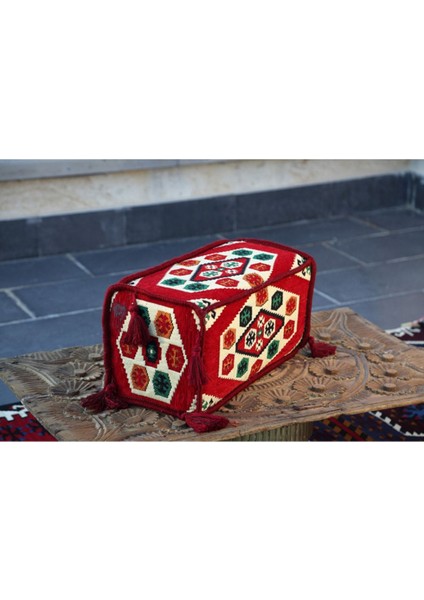 Şark Köşesi Takımı Kol Dayama Minderi Yörük Kırmızı Modeli (22 x 22 x 50 cm )