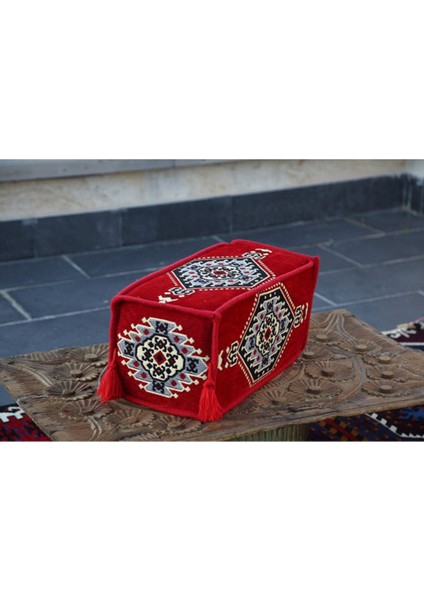 Şark Köşesi Takımı Kol Dayama Minderi Kırmızı Yahyalı Modeli (22 x 22 x 50 cm )