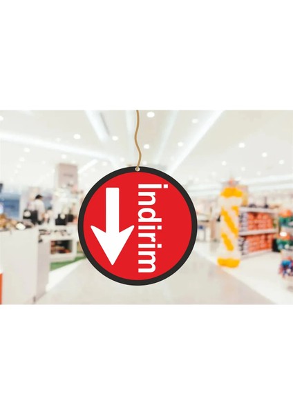 3m Mağaza Dönkartı Indirim Yazılı Çift Yön Baskılı Dönkart