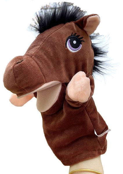 Ağız Açık At Çocuk Kukla Peluş Oyuncak Hediyesi 25CM (Yurt Dışından)