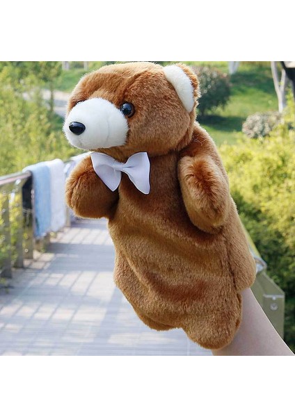 Kahverengi Ayı El Kuklası Peluş Oyuncak 25CM (Yurt Dışından)