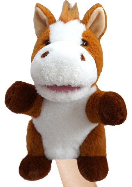 Pony Çocuk El Kuklası Oyuncak Çocuk Hediyesi Peluş Oyuncaklar 25CM (Yurt Dışından)