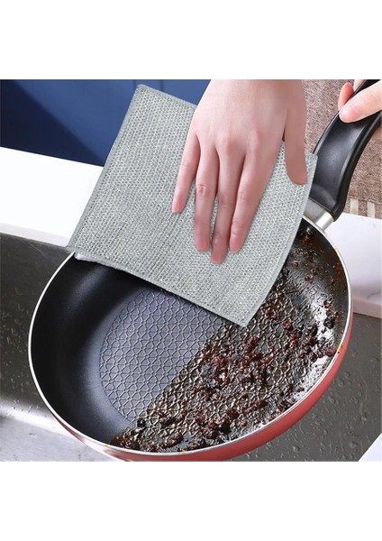 Telli Bulaşık Bezi Ovma Teli Pratik Çizmez Bulaşık Süngeri Çok Amaçlı Temizlik Süngeri fiyatları