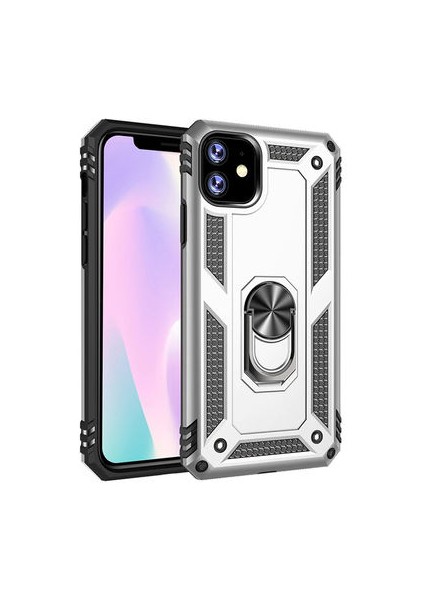 iPhone 11 Kılıf Tam Koruma Çift Katmanlı Ibiza Sert Silikon Kapak