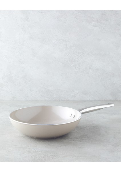 Lizbon Cerawell Wok Tava 28 cm Mocha